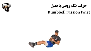 آموزش حرکت شکم روسی با دمبل | Russian Twist با اجرای اصولی