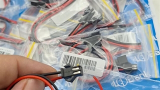 کانکتور 2 پین بین راهی مدل SM سوکت سیم‌ دار 28 سانتی متر جفتی