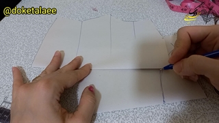 دوخت ساده یقه های فانتزی با متد بدون الگو