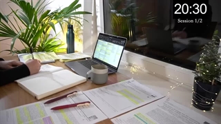 2HOUR STUDY WITH ME on a RAINY Night