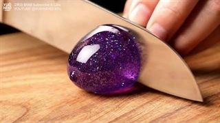 هوش مصنوعی ASMR آیا این میوه واقعی است؟! برش میوه شیشه‌ای با هوش مصنوعی ASMR 