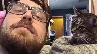 Calling my cat when they are right next to me..