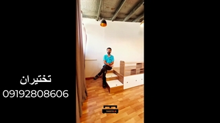 تخت خواب یک نفره کمجا کشودار آپادانا با 24 ماه ضمانت- تختیران