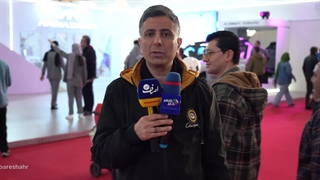 نیما نصیری خبرنگار نمایشگاه ها در ششمین نمایشگاه بین‌المللی خودرو و صنایع وابسته