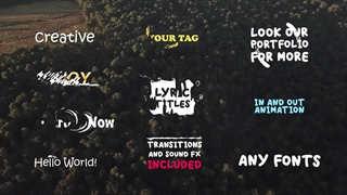 دانلود پروژه آماده پریمیر پرو عنوان ترانه ها lyrics titles