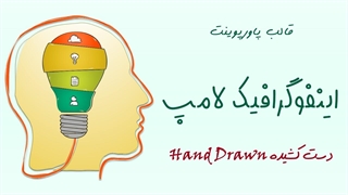 قالب پاورپوینت اینفوگرافیک لامپ به سبک دست کشیده