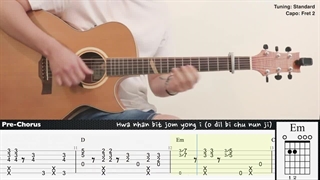 اموزش گیتار اهنگ selebrity by iu آیو