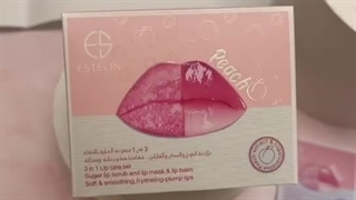 ست 3 در 1 مراقبت از لب هلو استلین 10 گرم ESTELIN 3 in 1 Lip Care Set peach Sugar Lip Scrub and Lip Balm (1)