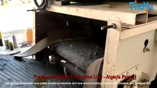 خط تولید پالت چوبی پرس چوبی در الجزایر نصب شده است / ماشین پرس هیدرولیکی / پالت چوبی - 09384768224