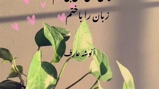 عاقبت دیدی که در پایت جهان را باختم شاعر انوشه عارف