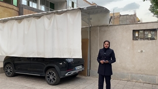 سایبان ترکیب با پارچه برزنتی