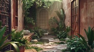 طراحی حیاط خلوت آپارتمان