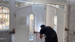 نصب جک پروتکو روی درب قدیمی در غرب تهران 02144756060