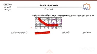 تحلیل دفترچه آزمون شبیه ساز 1 پایه نهم