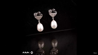 گوشواره مروارید مدل قو