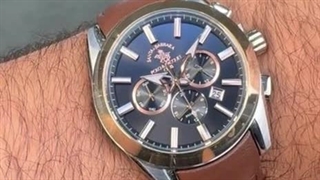 ساعت مچی مردانه بند چرم پولو سانتا باربارا مدل SB-1-10444-4