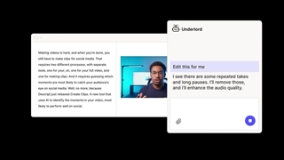 Descript تکمیل و ادیت ویدیو با هوش مصنوعی