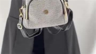 مینی کوله پشتی چرم طرح کنف مدل کلارا