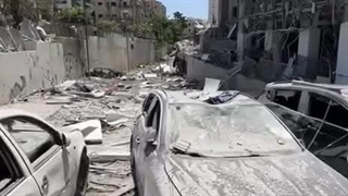 آثار موشک های ایران در تل‌آویو در کلیپ جدید