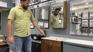 روشویی کابینتی جنس فینگر جوینت مدل آتینا