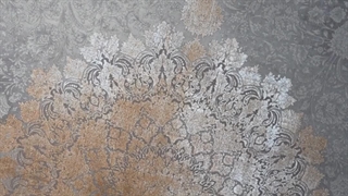 فرش 1200 شانه تراکم 3600 کد E131062 مدرن نقره ای طلایی  فرش متحد آسیا - اقساط تا سال 1410