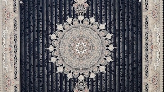 فرش 1200 شانه تراکم 3600 کد E132041 کلاسیک سرمه ای فرش متحد آسیا - اقساط تا سال 1410