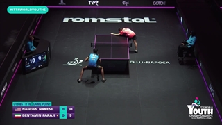 مسابقه سنگین تنیس روی میز بنیامین فرجی با حریف هندیvs 2025