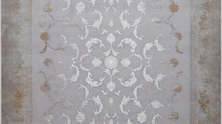 فرش 1200 شانه تراکم 3600 کد E131055 مدرن نقره ای طلایی فرش متحد آسیا - اقساط تا سال 1410