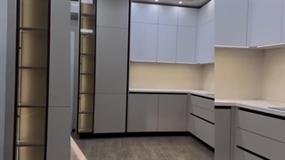 کابینت هایگلاس مات با دستگیره مخفی