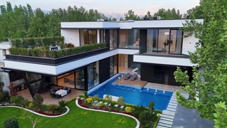 ویلا دوبلکس زیبا — نمای کامل + طراحی داخلی + محوطه‌سازی