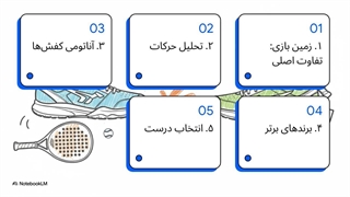 کفش_پدل_در_مقابل_تنیس