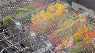 سبد گریل چرخشی استیل 20 سانتی‌متری