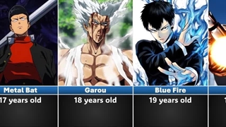 سن کاراکتر های انیمه مرد تک مشتی وان پانچ من