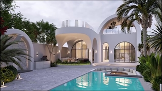 جدیدترین طراحی ویلای مدرن با استخر و محوطه‌سازی شگفت‌انگیز ۲۰۲۵ | کانسپت معماری لوکس