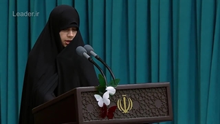 فیلم کامل سخنان دختر سپهبد شهید حسین سلامی در دیدار زنان و دختران با رهبر انقلاب 1404