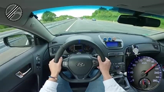 رانندگی با جنسیس کوپه در اتوبان‌های سرعت آزاد آلمان