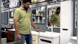 کابین روشویی با باکس کنار آینه ای مدل C600