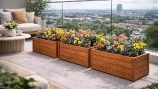 تولیدی و ساخت فلاور باکس ترموود- پخش گلدان ترموود-اجرای باکس چوبی ترموود روف گاردن09189515141- فلاورباکسhttps://cheraghikala.ir