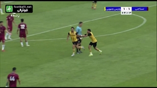 گل دوم پارس جنوبی جم به نساجی (دبل فردین نجفی)