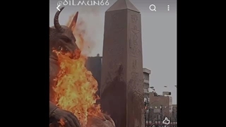 نماهنگ زیبا از سوزاندن نمادین «بت بلع» در مراسم ۲۲ بهمن