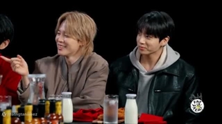 بنگتن ( bts ) در برنامه hot ones بال مرغ تند خوردند