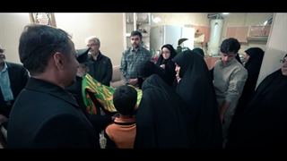 پرچم متبرک امام رضا(ع) منزل شهیدان جنگ رمضان محمدحسین عابدینیف عبدالحمید رهبر، سجاد باقری، اصفهان