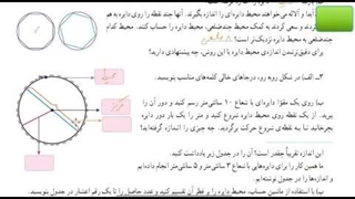 آموزش محیط دایره ریاضیات پایه پنجم