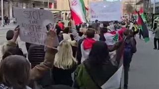 راهپیمایی برای حمایت از جبهه مقاومت در سوئد (بسیج استکهلم :)