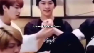 :(((LeeKnow's fast reflexes