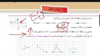 تدریس صفحه ۱۰۷ - بردار انتقال