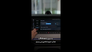 منوی Privacy  در بخش تنظیمات خودروی Voyah Free