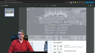 جلال محمدزاده - اجرای بازی Doom و لینوکس داخل پی‌دی‌اف با جادی