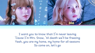 NMIXX (Lily & BAE) Snowman (Org.Sia) Lyrics (Color Coded Lyrics)